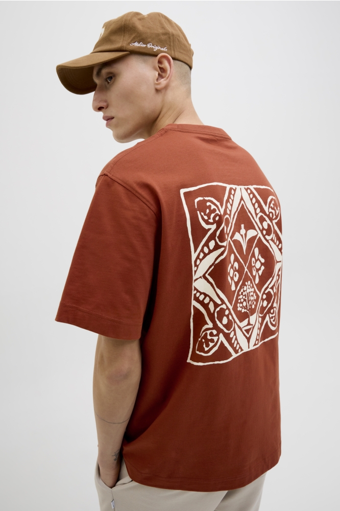 JORPAROS EASTER SKETCH TEE SS CREW 12273171 Arabian Spice